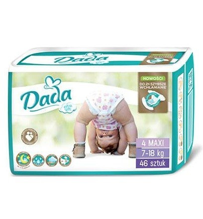 

Dada Extra Soft підгузники дитячі 4 Maxi (7-18 кг) 46шт, Алый