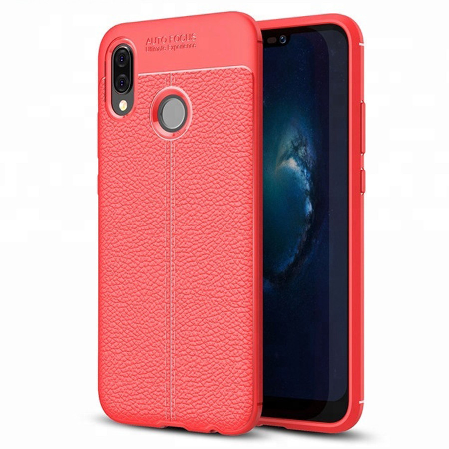 

TPU чехол iPaky Litchi Series для Huawei Honor 10i Черный