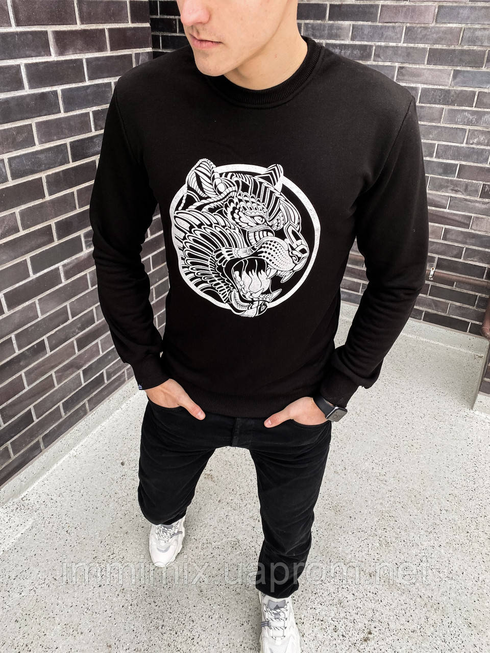 

Мужской Свитшот Pobedov sweatshirts "Tigr v krugeʹ"