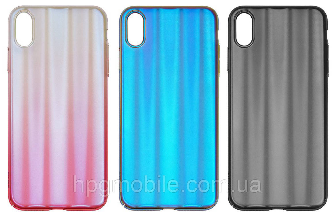 

Чехол для iPhone XS Max - Baseus, с переливом, матовый, пластик, Разные цвета