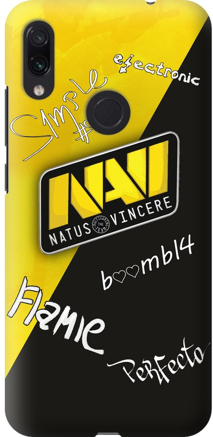 

Чехол силиконовый бампер FTS на Xiaomi Redmi Note 7 c рисунком Natus Vincere Автографы, С рисунком