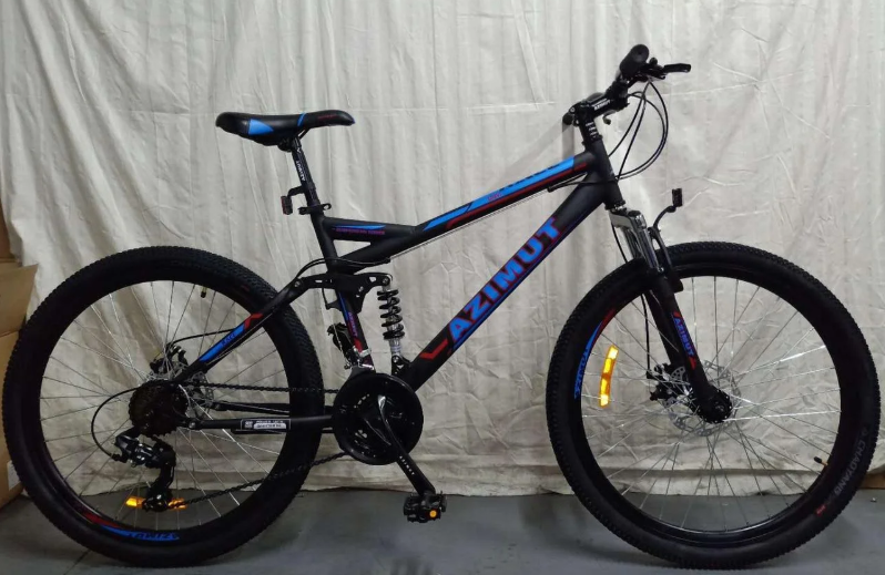Спортивный велосипед 26 дюйма Azimut Race Shimano рама 18" черно-синий