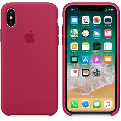 

Чехол бампер силиконовый Apple iPhone X/Xs Айфон 10 Х красный (Rose Red) FQAC2