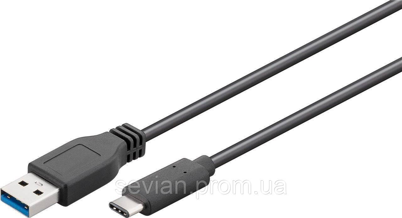 

Кабель пристроїв USB Type-C-3.0A M/M 2 м Goobay (USB3.0) 3xS AWG28 D=4.0мм Cu Черный(75.04.4772)