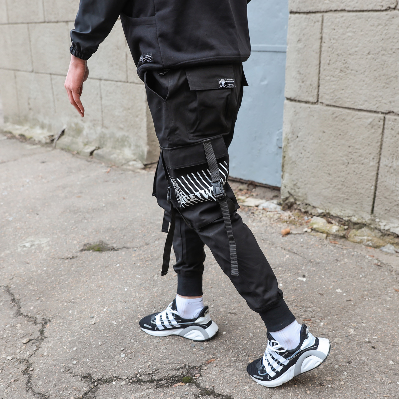 Карго штани підліткові чорні модель Йосіда (Yoshida) - Фото 2