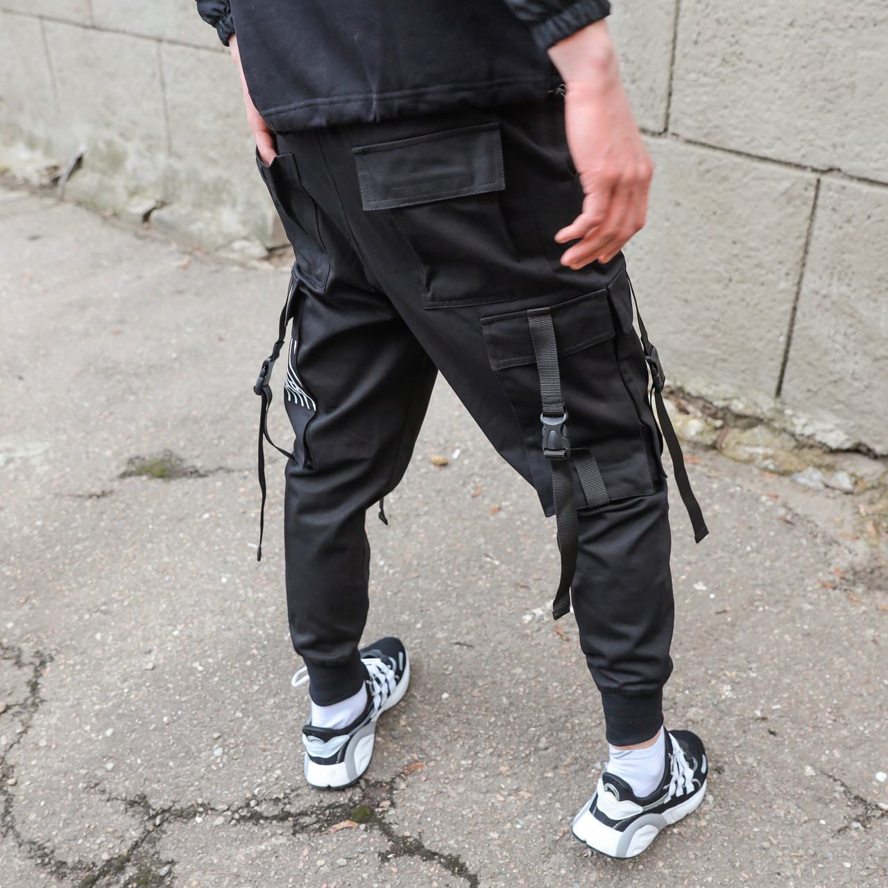 Карго штани підліткові чорні модель Йосіда (Yoshida) - Фото 3