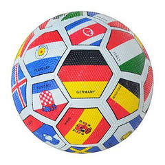 Мяч футбольный VA 0004 размер 5, резина, 350-370 грамм, Grain зернистый, страны