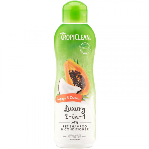 

Шампунь TropiClean Papaya & Coconut 2 в 1 "Папайя и кокос 2 в 1" для собак и кошек, 592 мл