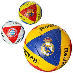 Мяч футбольный 2500-24ABC размер 5, ПУ, ручная работа, 1,4 мм,4 слоя,32 панели,400-420 г, 3вида (клубы)