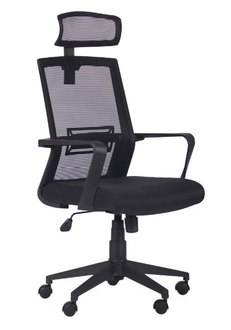 Кресло Neon HR сиденье Саванна Black 19/спинка Сетка черная