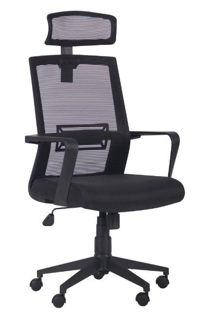 Кресло Neon HR сиденье Саванна Black 19/спинка Сетка черная (Фото 2)