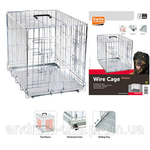 

Клетка для собак Karlie-Flamingo wire cage двухдверная, хромированная, 109*70*76 см 1030065