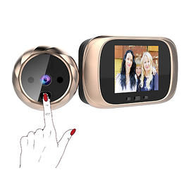 Видеоглазок - дверной звонок цифровой для квартиры с  2,8 "LCD цветной экран  и фото записью Gold