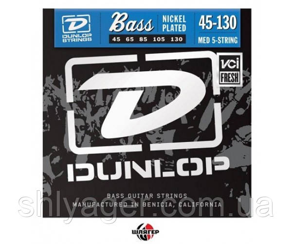 DUNLOP DBN45130 Струни для бас-гітари 5 струн .045-.130
