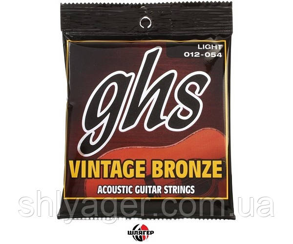 

GHS VN-L VINTAGE BRONZE Струни для акустичної гітари бронза, 12-54