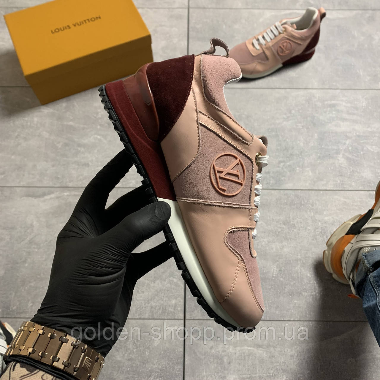 

Женские кроссовки Louis Vuitton Runner Pink Bordo, Розовый