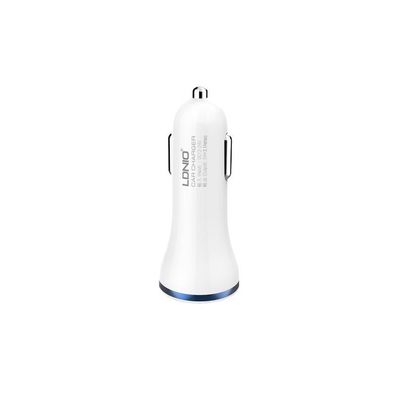 

Автомобильное зарядное 2 USB LDNIO 3.1A White + кабель Micro USB (DL-C23)