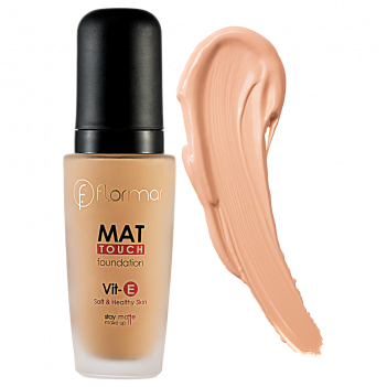 

Матирующая тональная основа Flormar Mat Touch Light beige