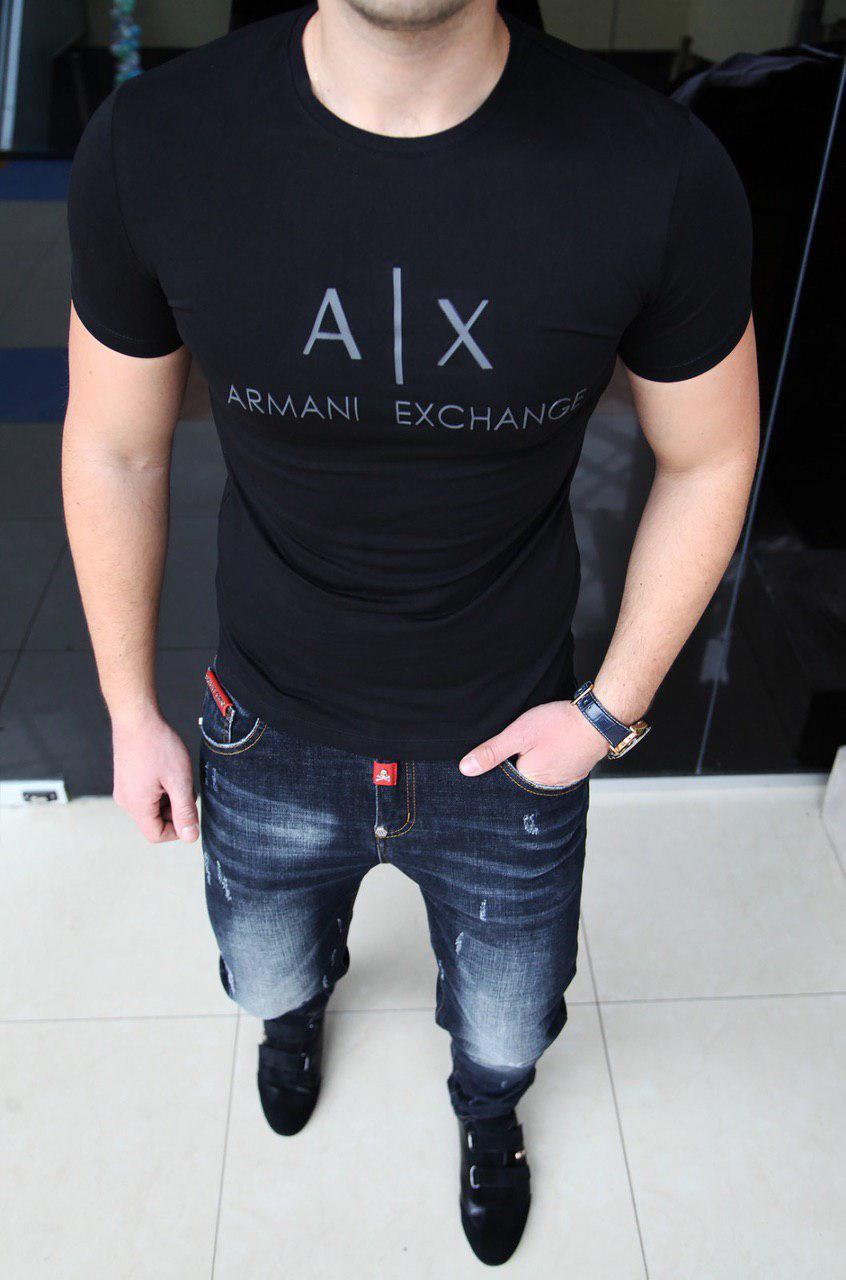 

Мужская футболка Armani Exchange H0339 черная