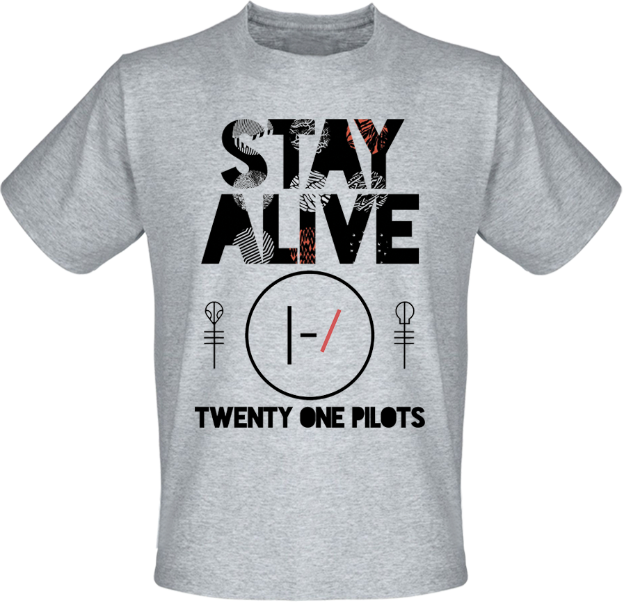

Футболка Twenty One Pilots - Stay Alive (меланж) XXL