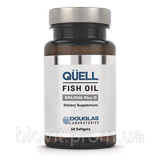 

Рыбий жир омега 3 + витамин D3 (QUELL Fish Oil EPA/DHA Plus D) 1250 мг/ 1000 МЕ 60 капсул