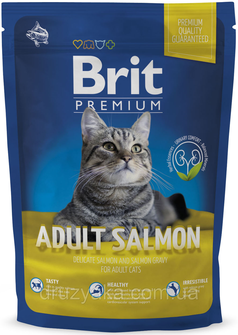 

Сухий корм для котів Brit Premium Cat Adult Salmon, 1.5 кг (лосось)