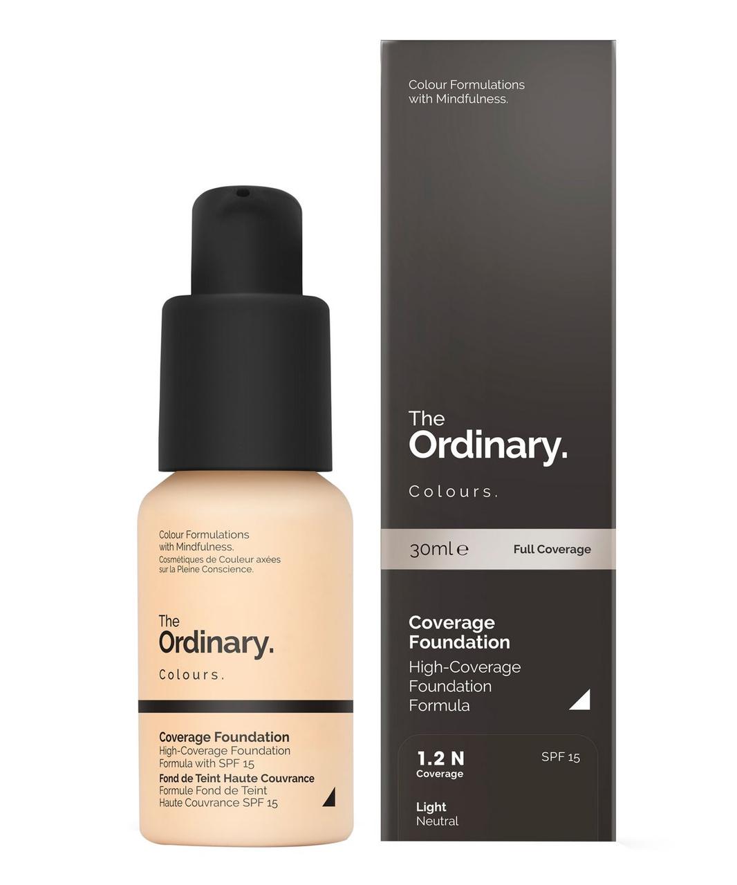 

Тональная основа The Ordinary Coverage Foundation 1.2 N Light 30 мл