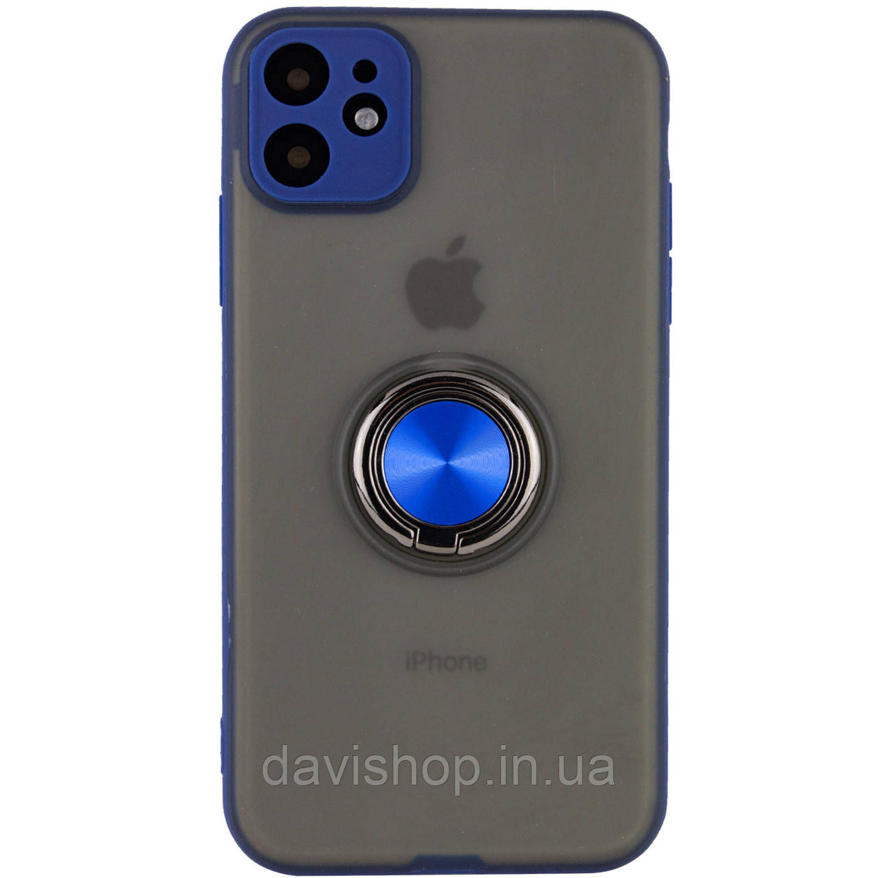 

TPU-PC чехол Deen Shadow Ring series для Apple iPhone 11 (6.1, Синий