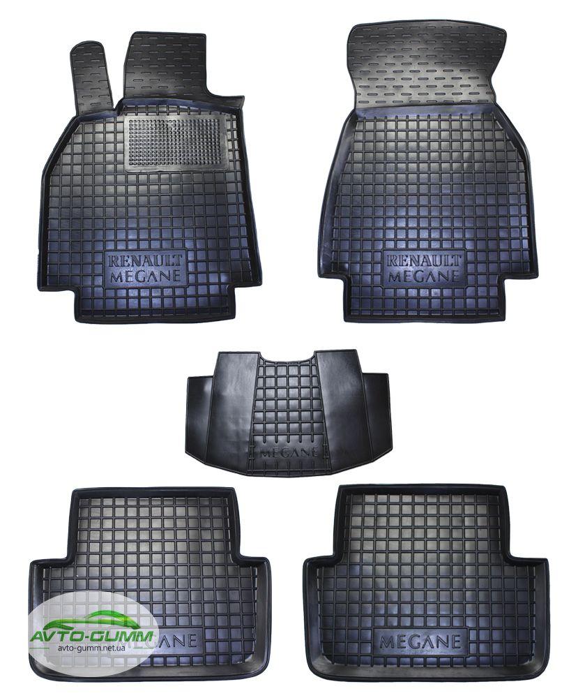 

Коврики в салон для Renault Megane ll полиуретан (AVTO-Gumm), Черный