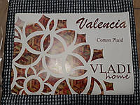 Хлопковый плед Валенсия (Верона) 140*200 (бело-серый), фото 1