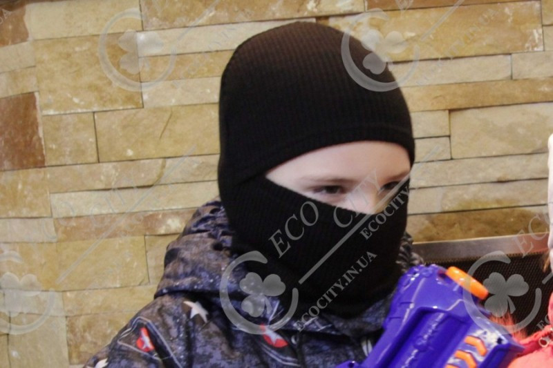 

Детская шапка шлем. Балаклава. Вязанная. Осень, зима молочный, 52, Осень
