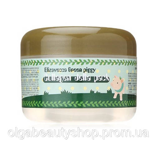 

Маска для лица коллагеновая ELIZAVECCA Green Piggy Collagen Jella Pack 100g