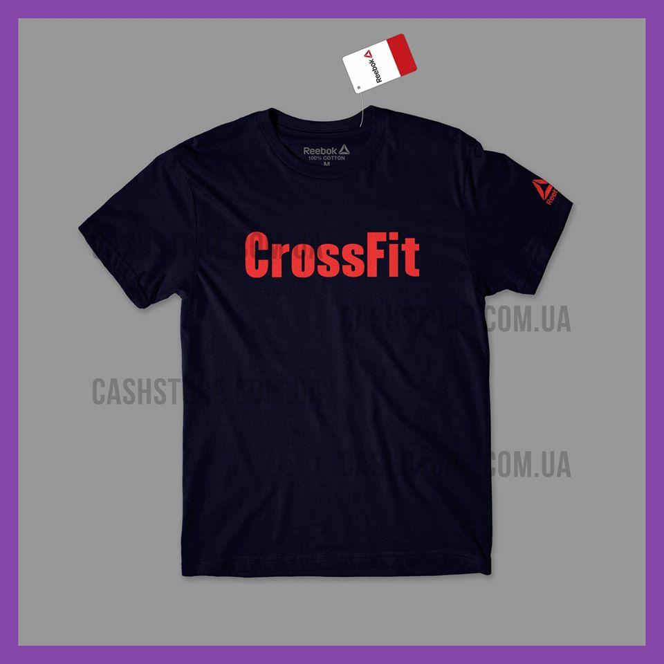 

Футболка Reebok 'CrossFit Speedwick F.E.F. Graphic' с биркой | Рибок | Тёмно-синяя