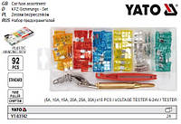 Запобіжники автомобільні YATO STANDARD, в асортименті з індикатором, 92 шт YT-83142