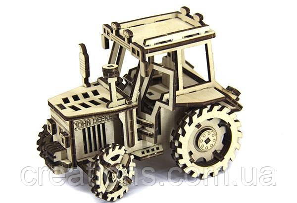 

Конструктор пазлы из дерева "трактор John Deere" развивающая игрушка для детей
