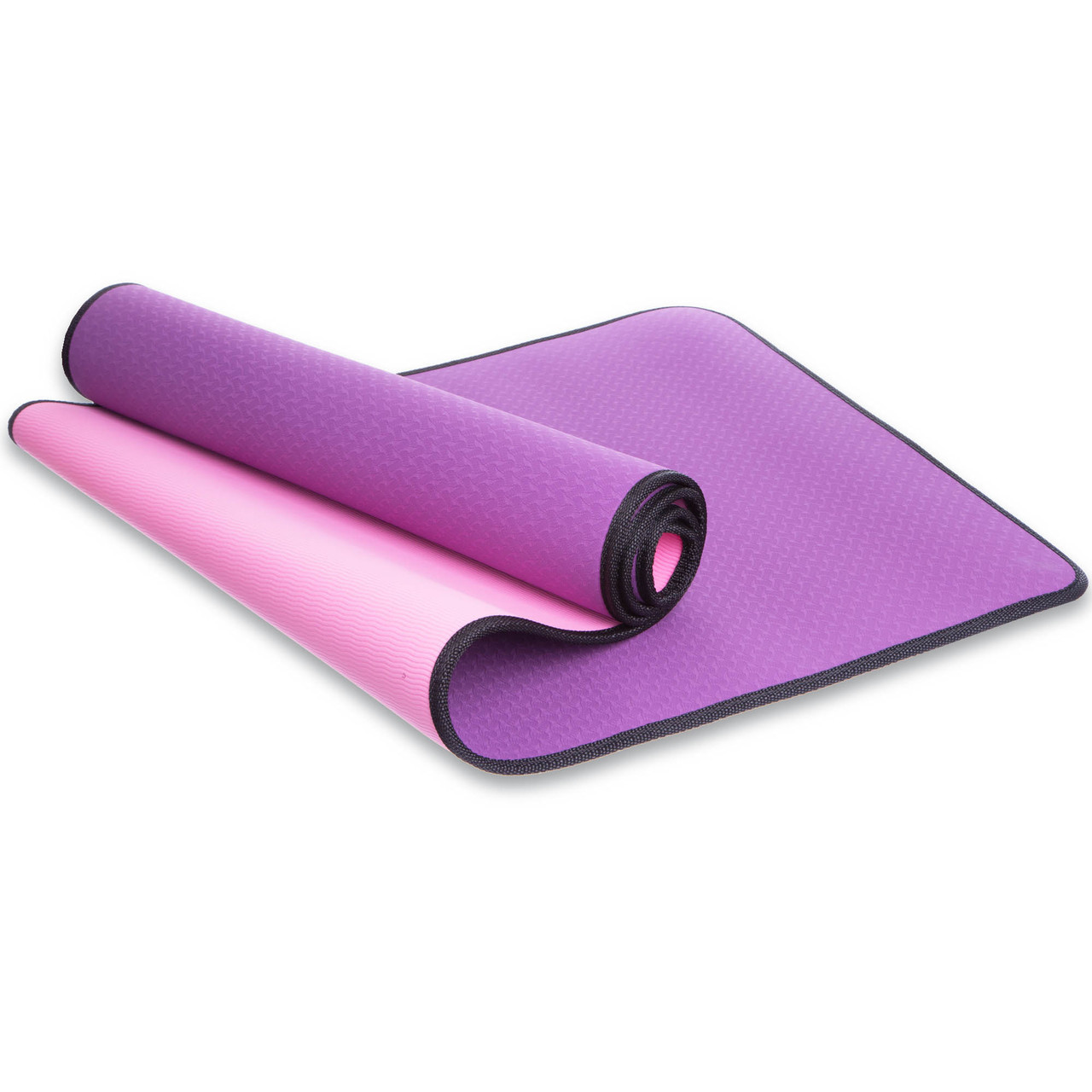 

Коврик для фитнеса и йоги 6мм с кантом фиолетово-розовый FI-1772