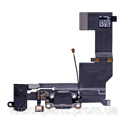 Шлейф iPhone 5SE коннектор зарядки, Black, фото 2