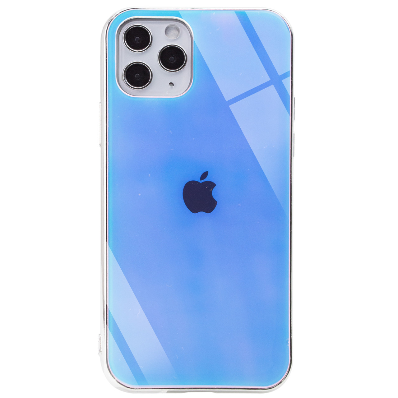 

TPU+Glass чехол Gradient Rainbow с лого для Apple iPhone 11 Pro Max (6.5"), Голубой