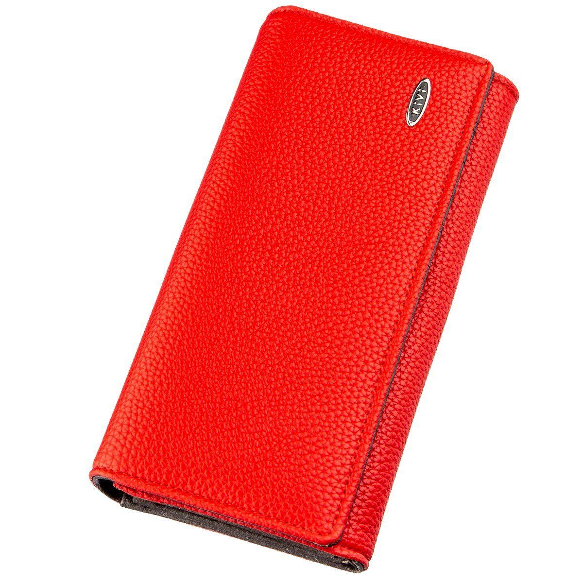 

Кошелек женский из зернистой экокожи KIVI 19058 Красный