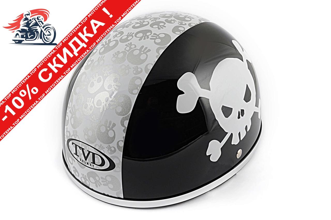 

Шлем-каска (mod:Skull) (size:L, черно-белый) TVD