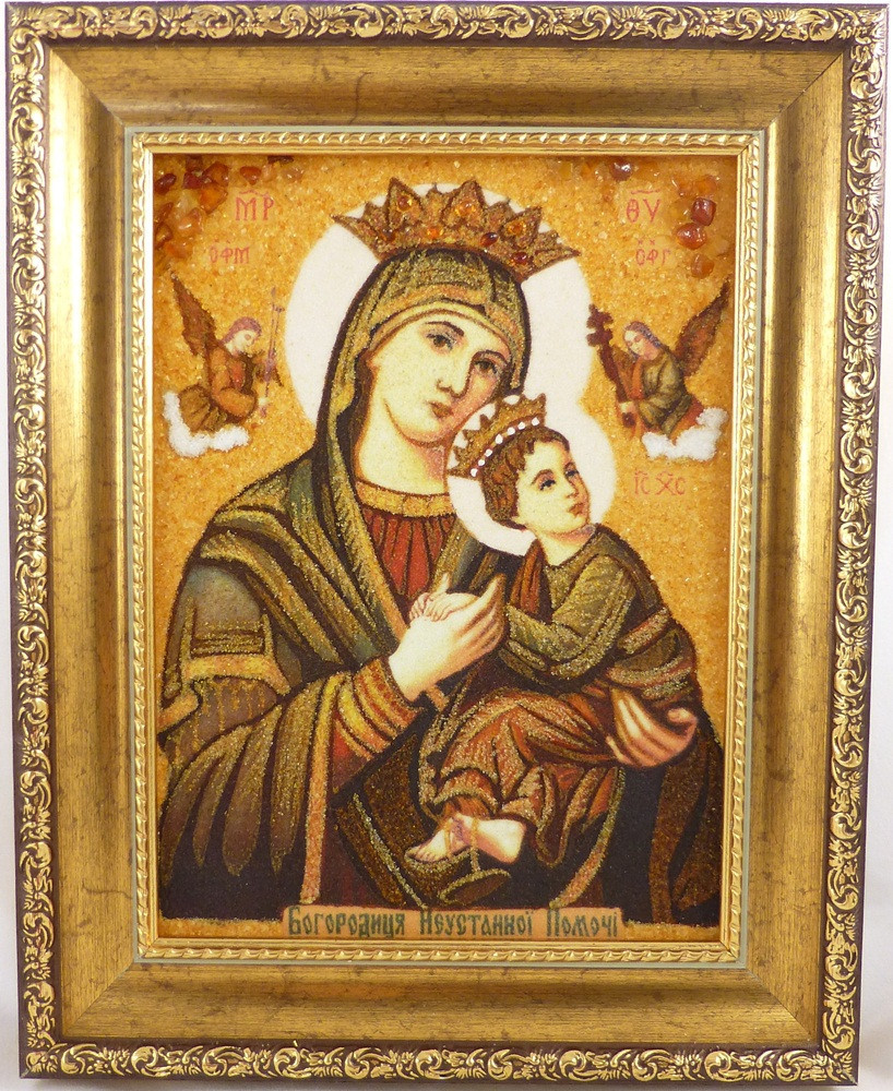 

Икона из янтаря Богородица і-60 Икона Божией Матери 20*30