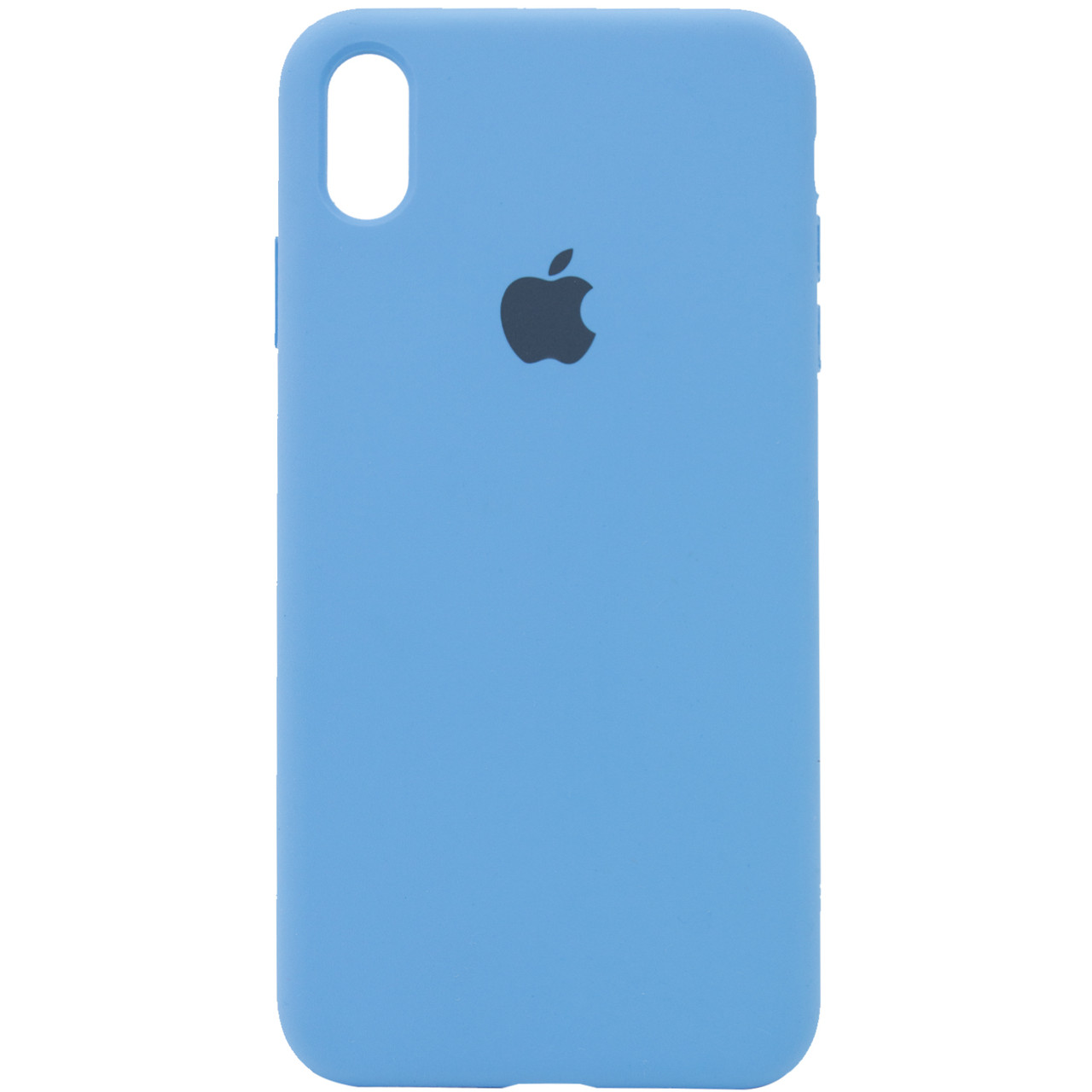 

Чехол Silicone Case Full Protective (AA) для Apple iPhone X (5.8") / XS (5.8"), Голубой / cornflower