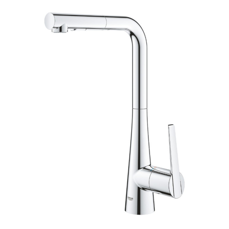 

Смеситель для кухни с выдвижным изливом Grohe Zedra 32553002, Хром