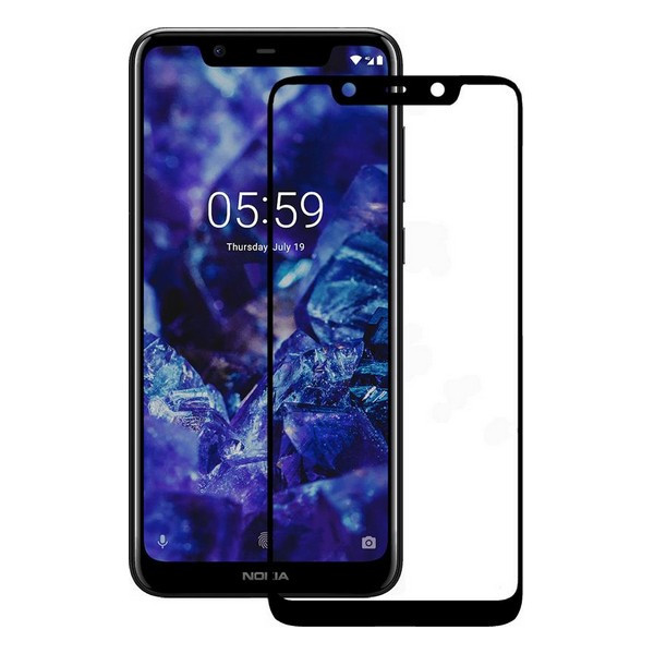 

Захисне скло Nokia 5.1 Plus 2.5D Full Cover Tempered Glass прозоре (чорне) Mocolo