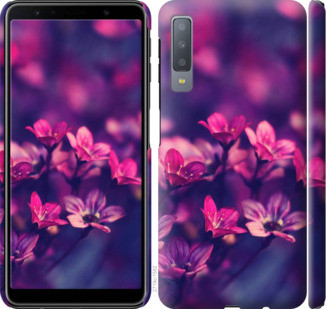 Чехол на Samsung Galaxy A7 (2018) A750F Пурпурные цветы "2719c-1582-15886"