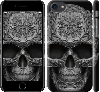 

Чехол на iPhone 7 skull-ornament "4101c-336-15886", Серый