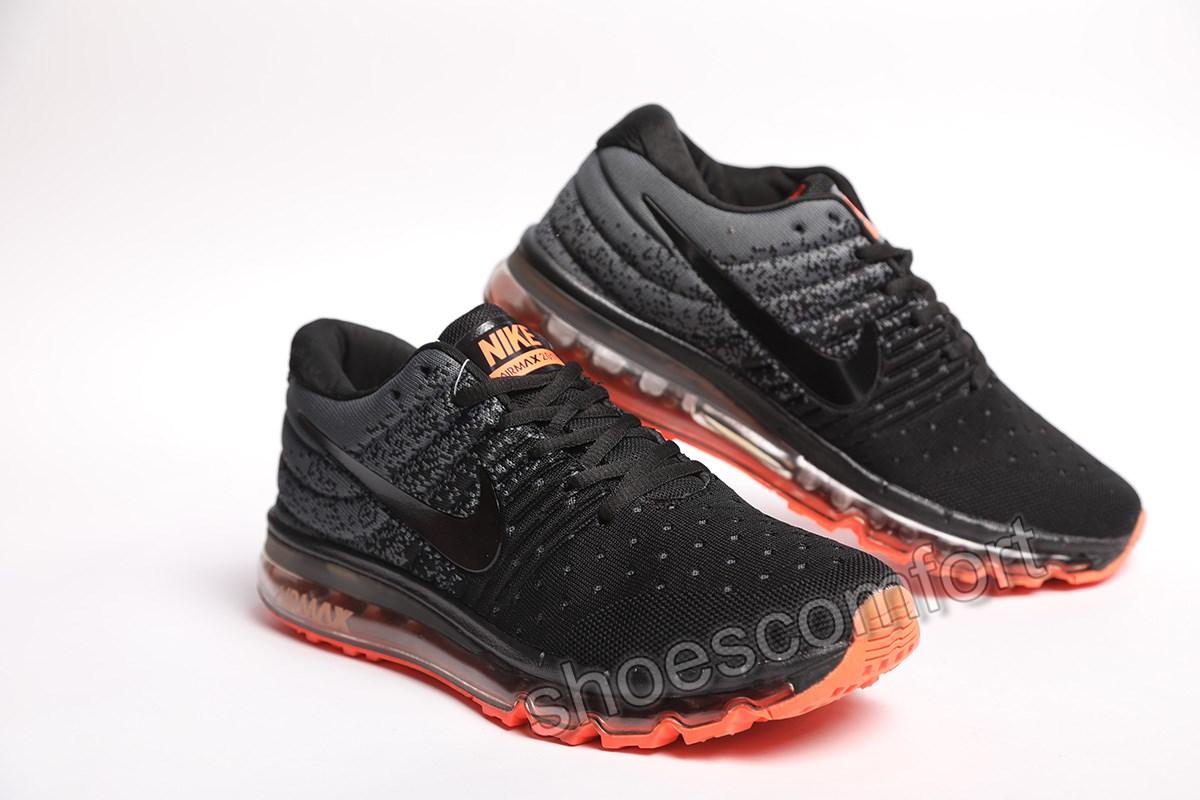 

Кроссовки мужские Nike Air Max 2017 серые с черным 43 (27,5 см) , 45 (28,5 см) размеры, Серый / черный