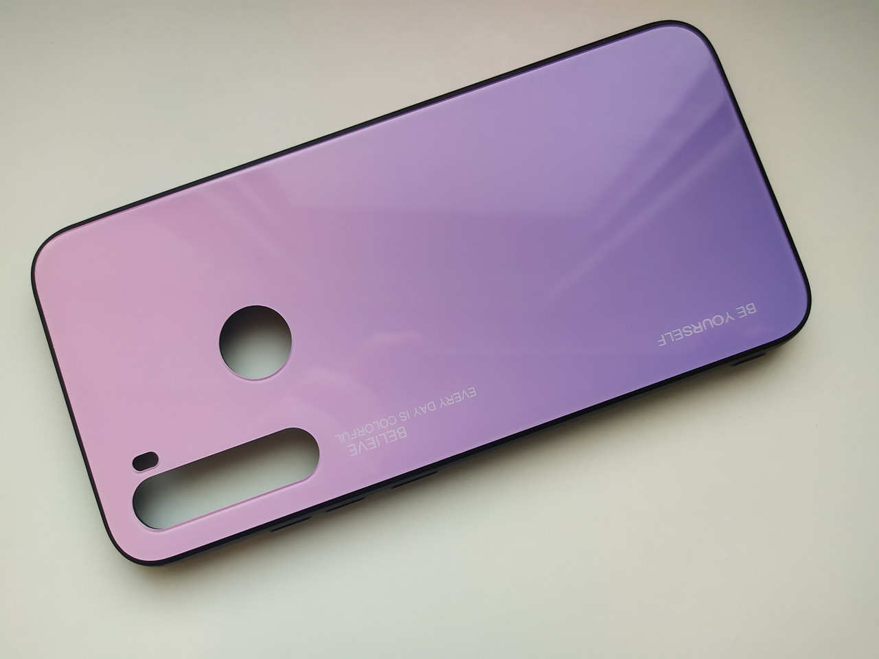 

Чехол градиент стеклянный для Xiaomi Redmi Note 8, Фиолетовый