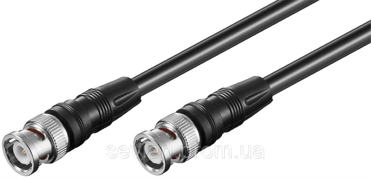 

Кабель антенний BNC/50ohm M/M 0.5 м Goobay RG58 2xShielded AWG24 Черный(75.03.3764)