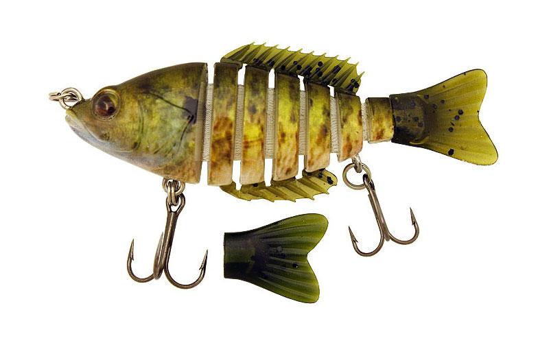 

Составной воблер Fox Live Swimbait Perch LSP7-436, Черно-бежевый